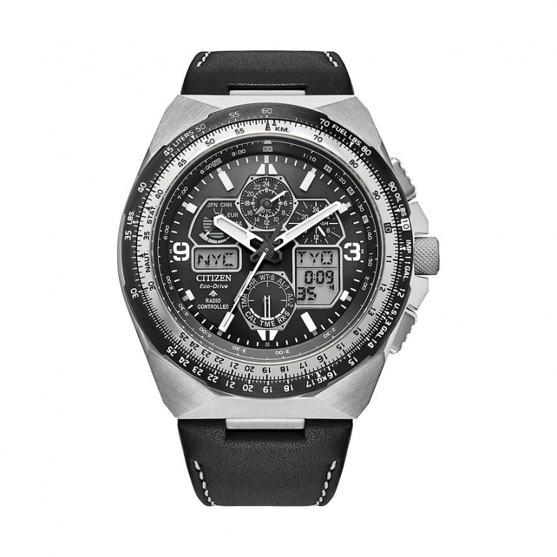 Citizen Herrenuhr Funkuhr JY8149-05E Edelstahl, Edelstahl