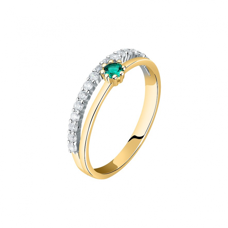 Live Diamond Damenring LDY040192014 375er Gelbgold, recycelt – Bild 1 von 2