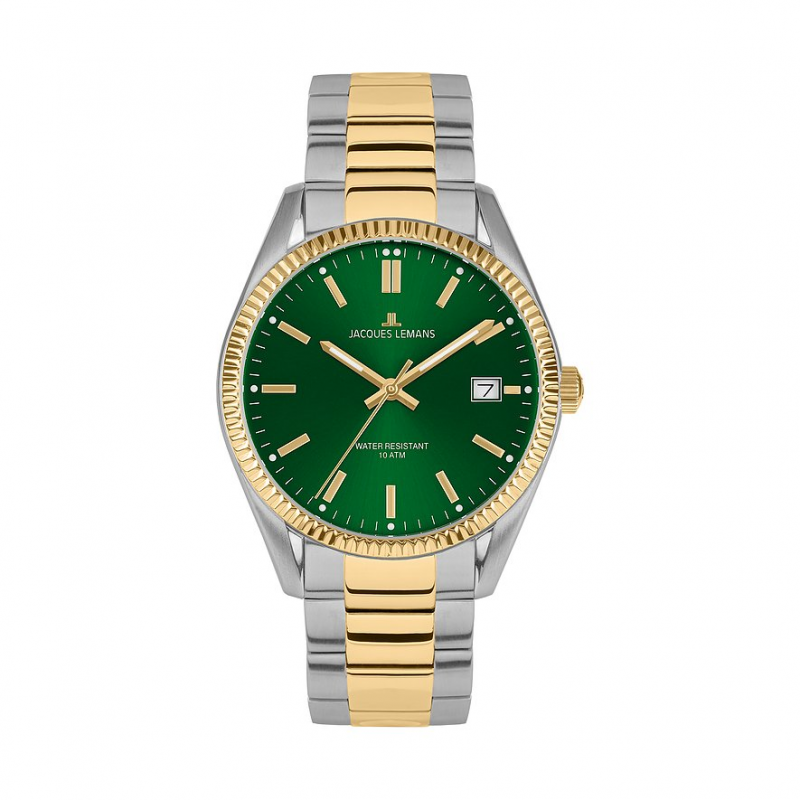 Jacques Lemans Herrenuhr Derby 50-3K Edelstahl – Bild 1 von 3