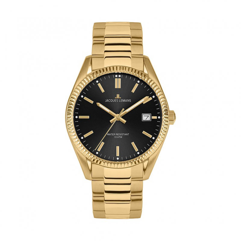 Jacques Lemans Herrenuhr Derby 50-3M Edelstahl – Bild 1 von 3
