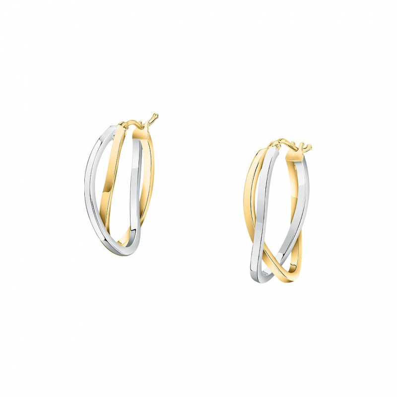 Valeria Creolen 89090393 375er Gelbgold, 375er Weißgold