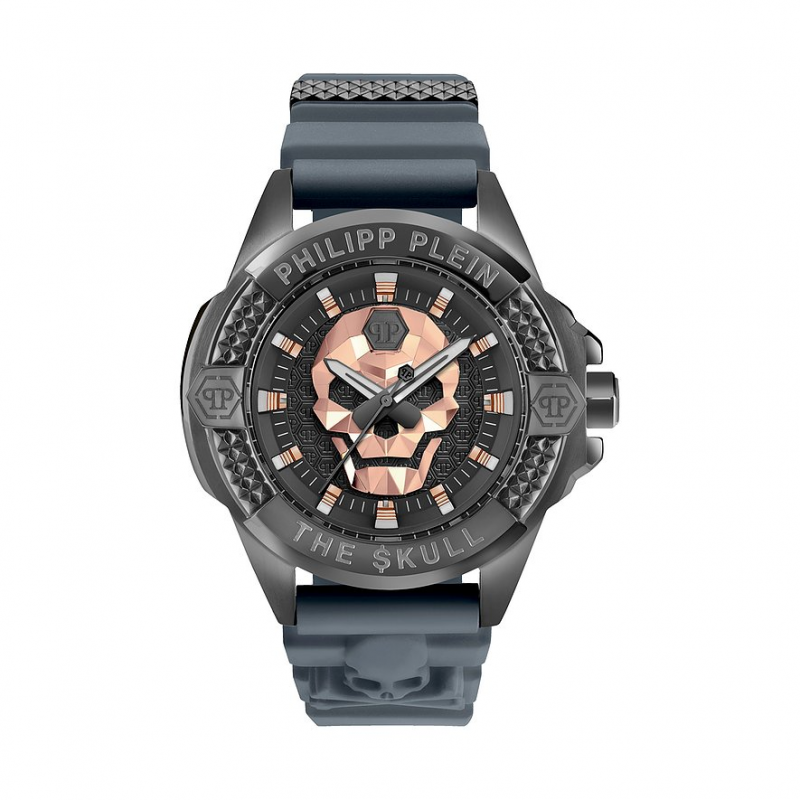 Philipp Plein Herrenuhr THE $KULL PWAAA2324 Edelstahl – Bild 1 von 2