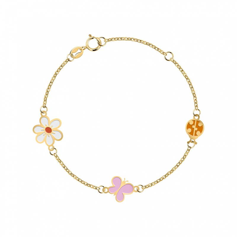 FAVS Little Friends Armband 89149428 375er Gelbgold – Bild 1 von 2