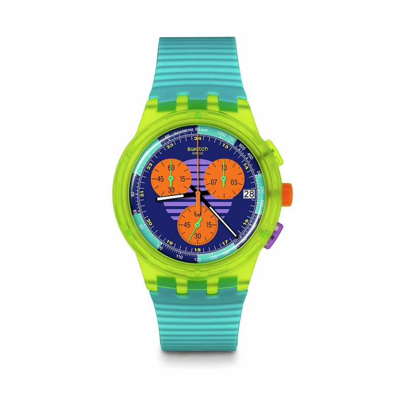 Swatch Unisexuhr 2405 SWATCH NEON SUSJ404 Kunststoff – Bild 1 von 3