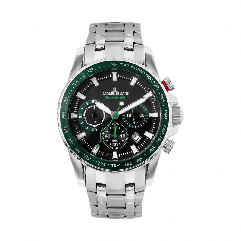 Jacques Lemans Chronograph Liverpool 1-2099F Edelstahl – Bild 1 von 2