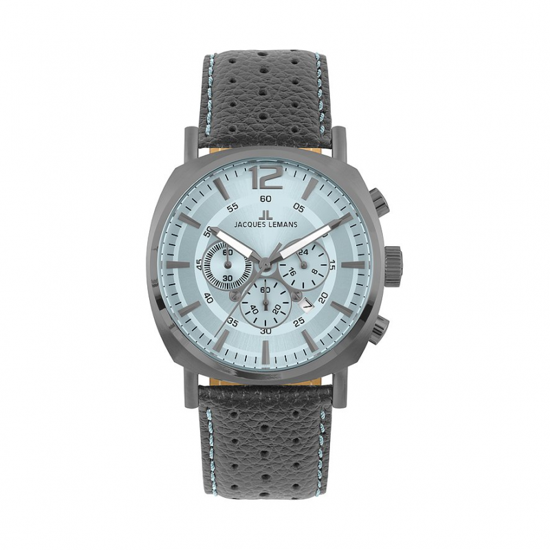Jacques Lemans Chronograph Lugano 1-1645S Edelstahl – Bild 1 von 2