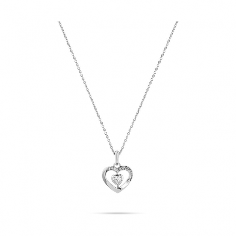 JETTE Kette TWISTED HEART 89193474 925er Silber, recycelt