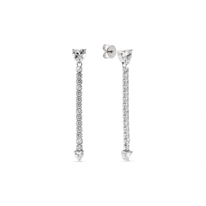 JETTE Ohrhänger LOVE DIAMOND 89193524 925er Silber, recycelt
