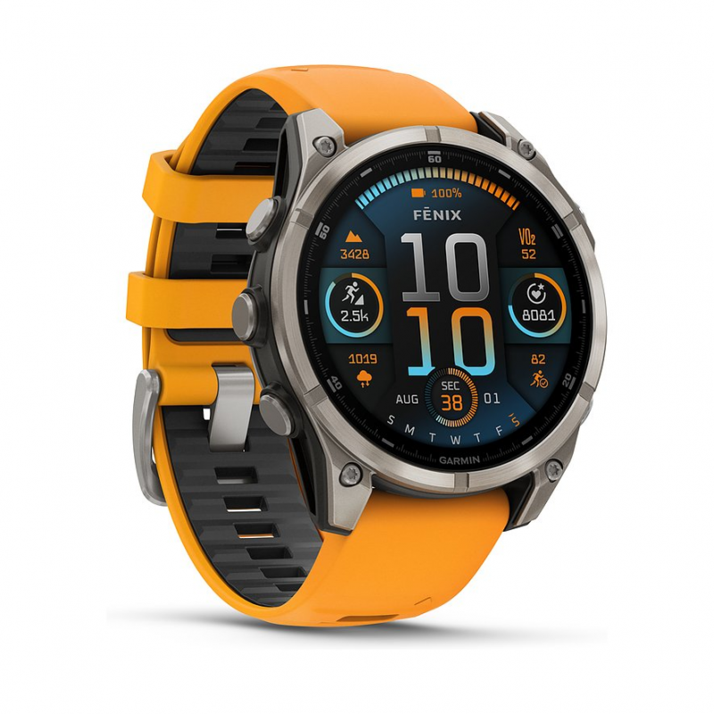 Garmin Smartwatch Fenix 8 - 47 mm AMOLED Sapphire Graphit Titanium Titan 010-02904-11 – Bild 1 von 3