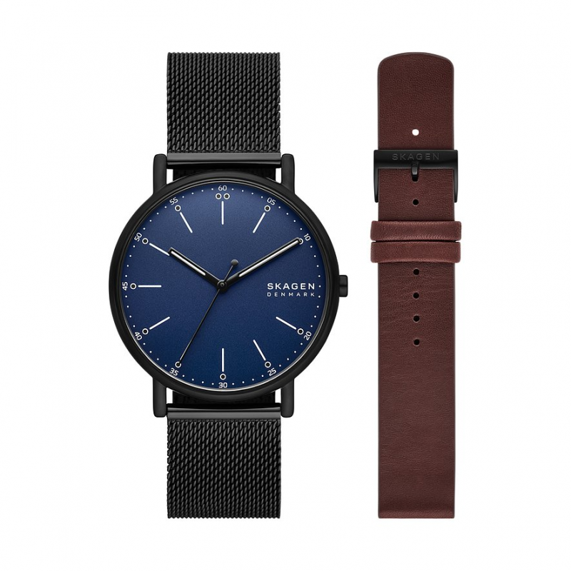 Skagen Herrenuhr SIGNATUR SKW6933SET Edelstahl – Bild 1 von 2