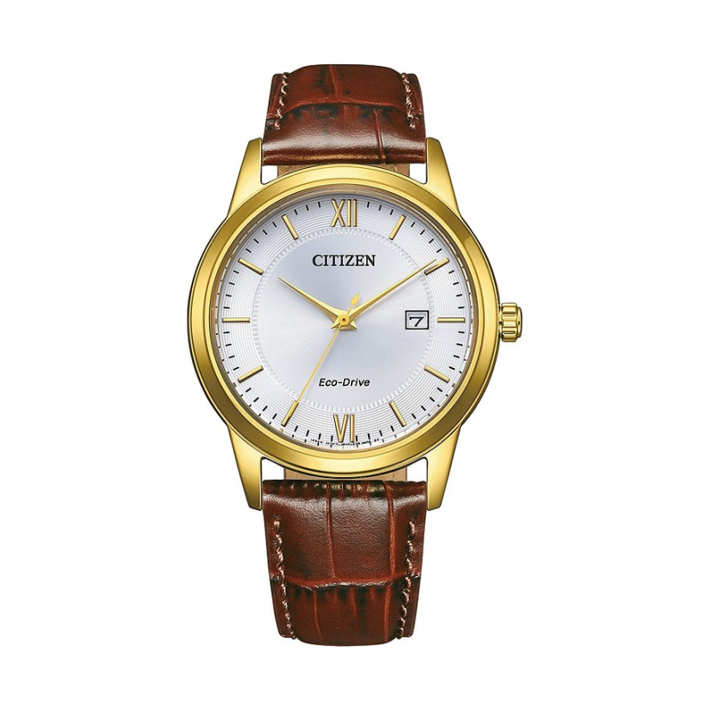 Citizen Herrenuhr Leder Eco-Drive AW1782-11A Edelstahl – Bild 1 von 3