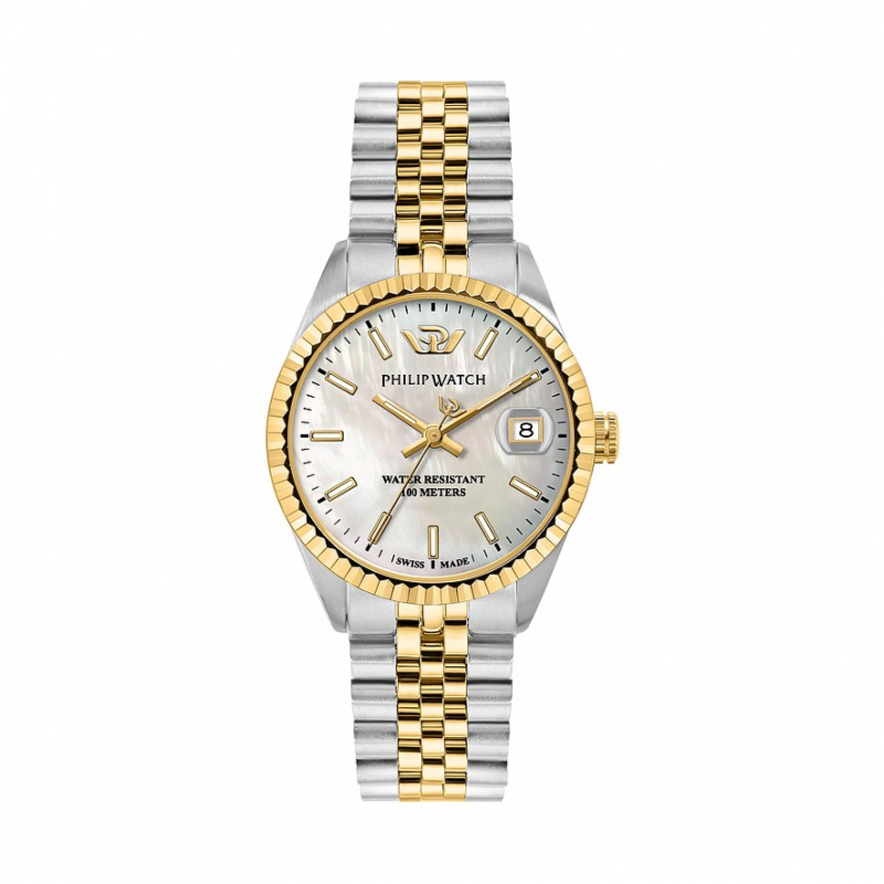 Philip Watch Damenuhr Caribe Urban 35mm R8253597675 Messing – Bild 1 von 3