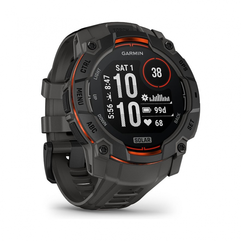 Garmin Smartwatch Instinct 3 Solar 50 mm Kohle/Schwarz 010-02935-00 – Bild 1 von 3