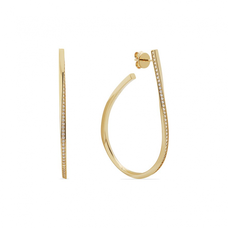 JETTE Ohrhänger TWISTED 89207903 925er Silber, recycelt