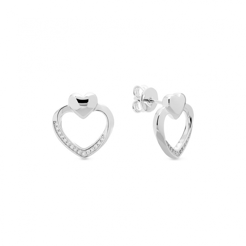 JETTE Ohrhänger HEARTS 89208108 925er Silber, recycelt
