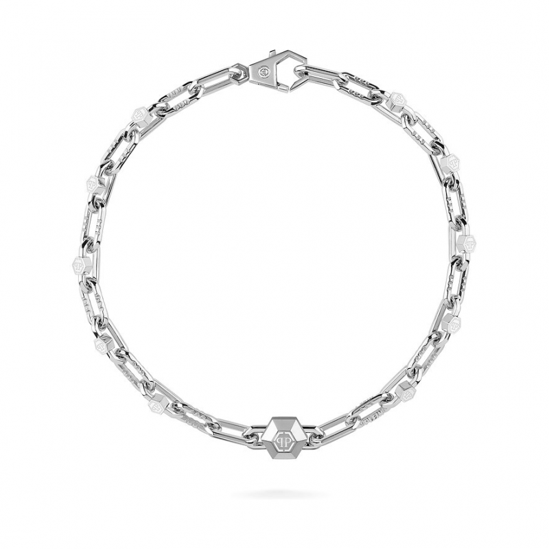 Philipp Plein Kette PJPEA05NU Edelstahl, recycelt, Edelstahl, recycelt – Bild 1 von 2