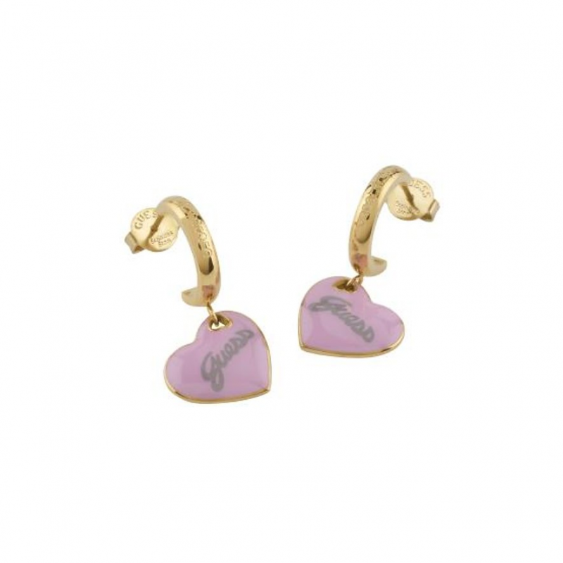 Guess Ohrhänger JUBE05151JW-YGPK Edelstahl