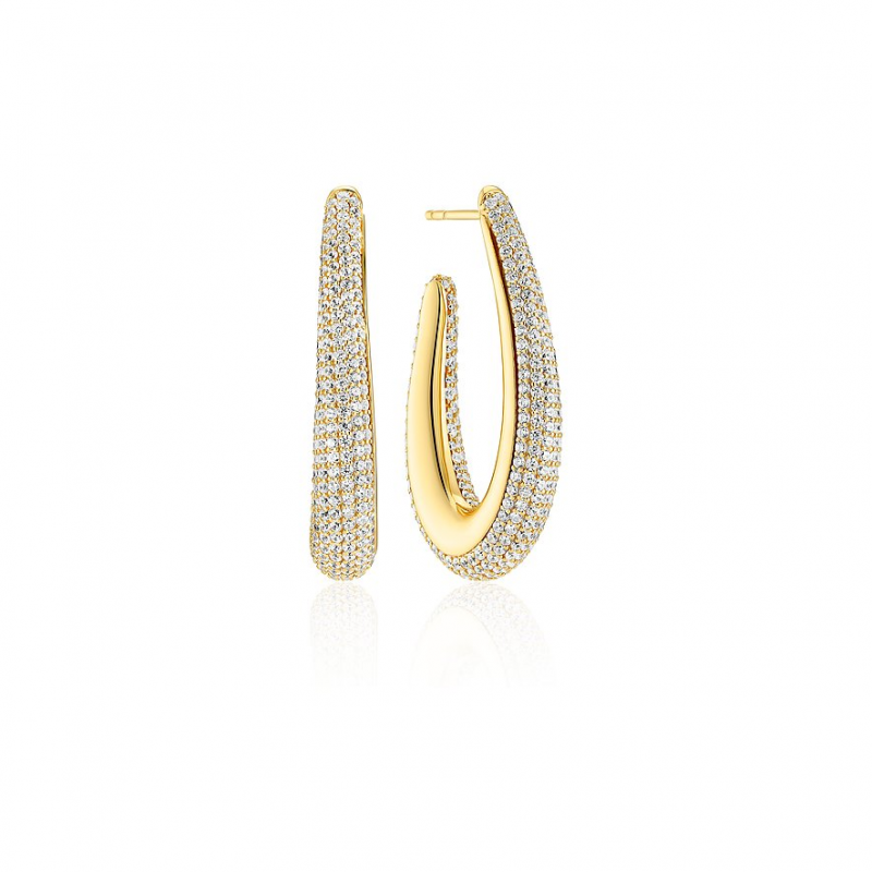Sif Jakobs Jewellery Creolen SJ-E2484-CZ-YG 925er Silber