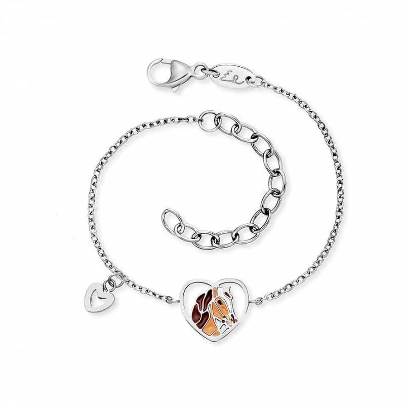 Engelsrufer Armband SS25 HEBS-HORSE-HEART Edelstahl, Emaille