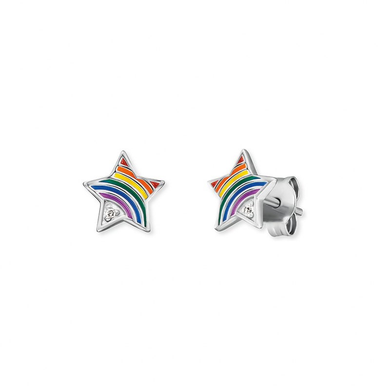 Engelsrufer Ohrstecker SS25 HEES-STAR-RAINBOW Edelstahl, Emaille