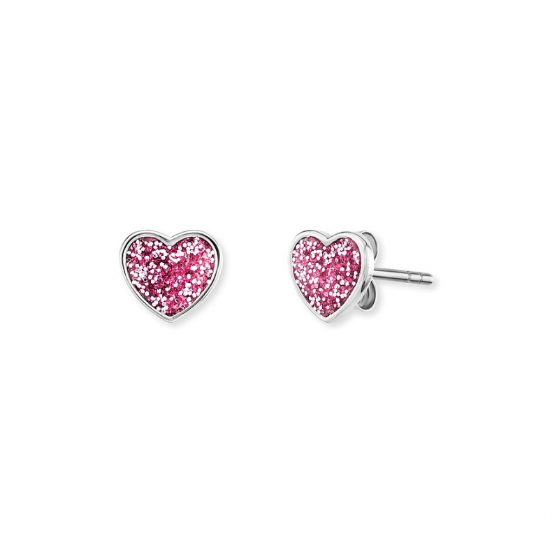Engelsrufer Ohrstecker SS25 HEES-GLITTERHEART-ST Edelstahl, Emaille