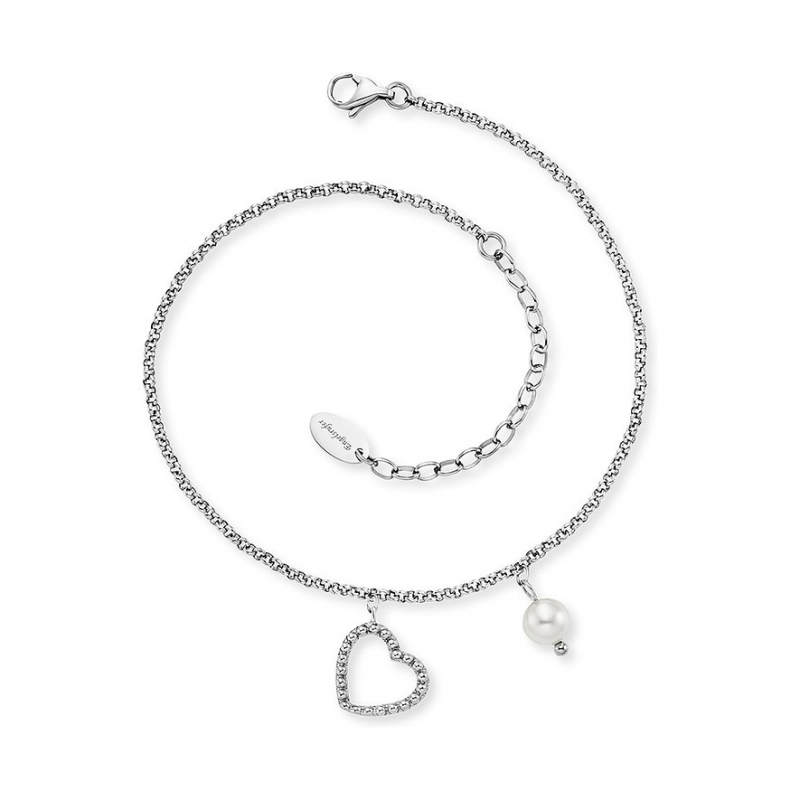 Engelsrufer Fußkette SS25 ERFS-HEART-PE Edelstahl