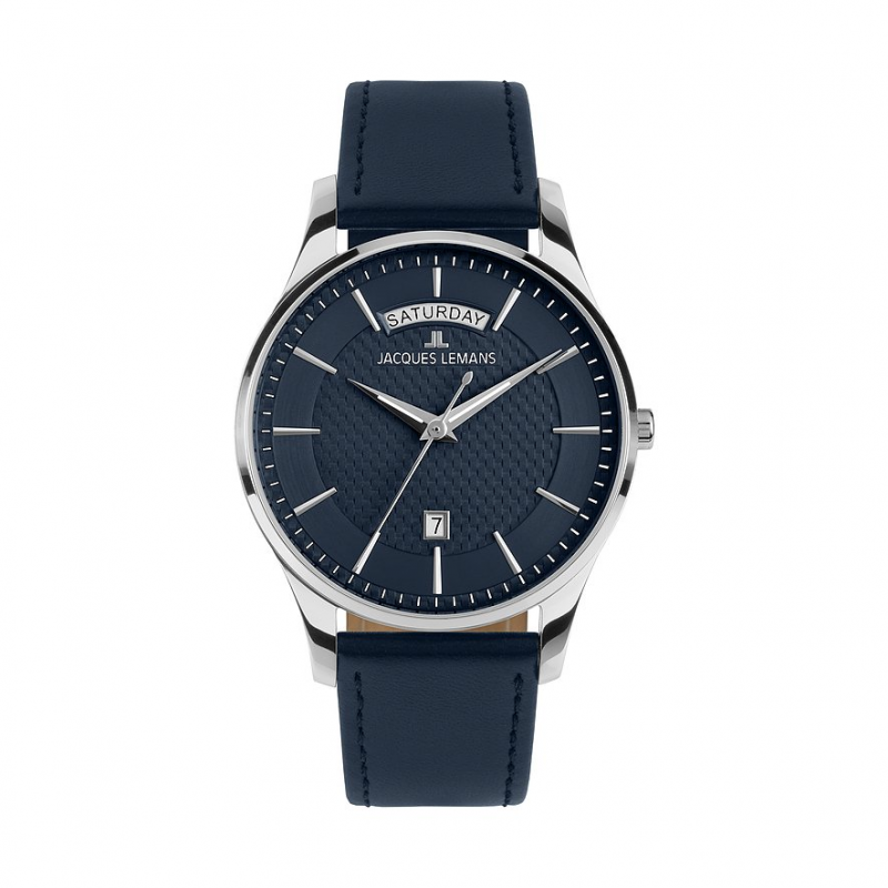 Jacques Lemans Herrenuhr London 1-2193C Edelstahl – Bild 1 von 2