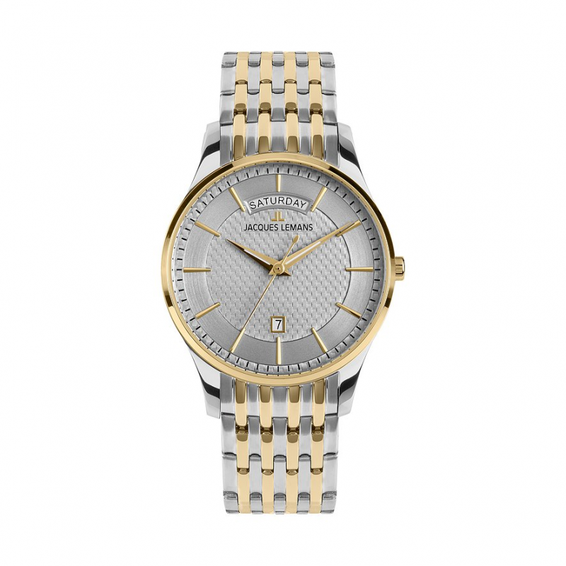 Jacques Lemans Herrenuhr London 1-2193J Edelstahl – Bild 1 von 2