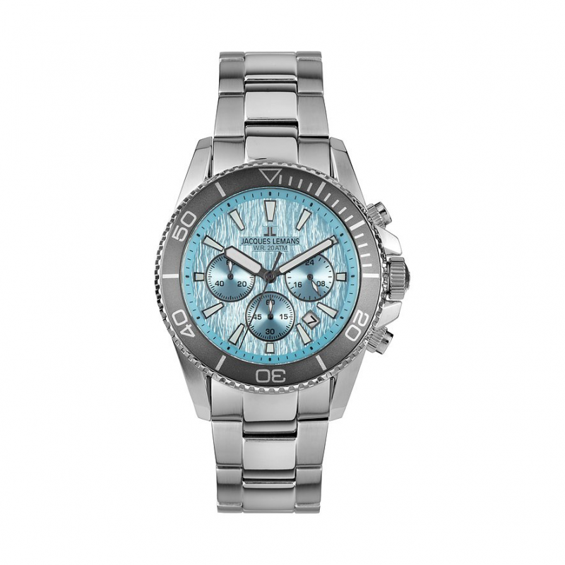 Jacques Lemans Chronograph Liverpool Diver 1-2206K Edelstahl