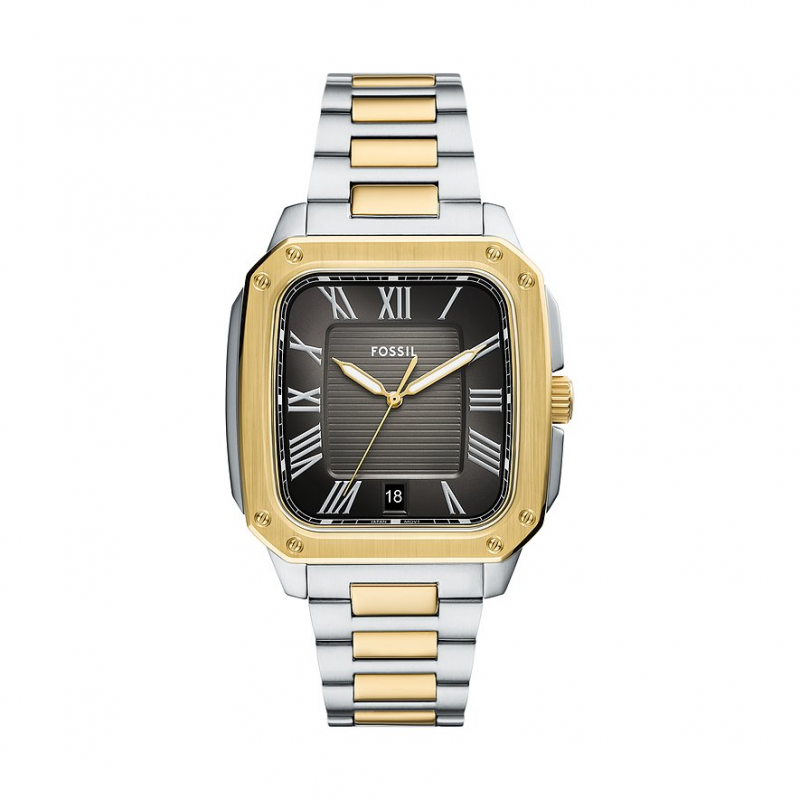 Fossil Herrenuhr Crosby FS6123 Edelstahl – Bild 1 von 3