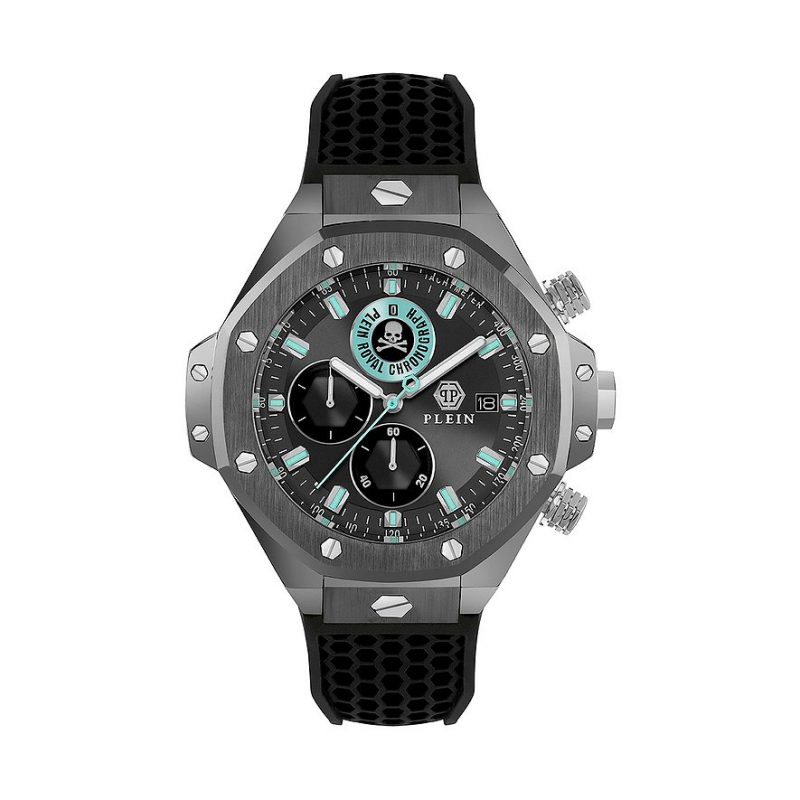 Philipp Plein Herrenuhr Plein Chrono Royal PWLFA0125 Edelstahl – Bild 1 von 3