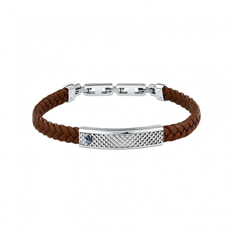 Maserati Armband Leather JM525AVE37 Edelstahl – Bild 1 von 2
