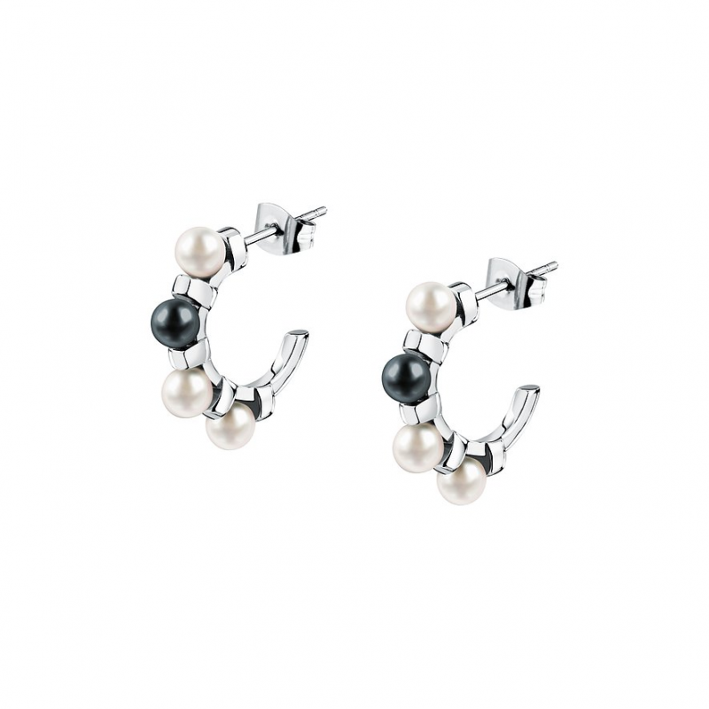 Karl Lagerfeld Creolen Pearl KLAYR24 Edelstahl – Bild 1 von 3