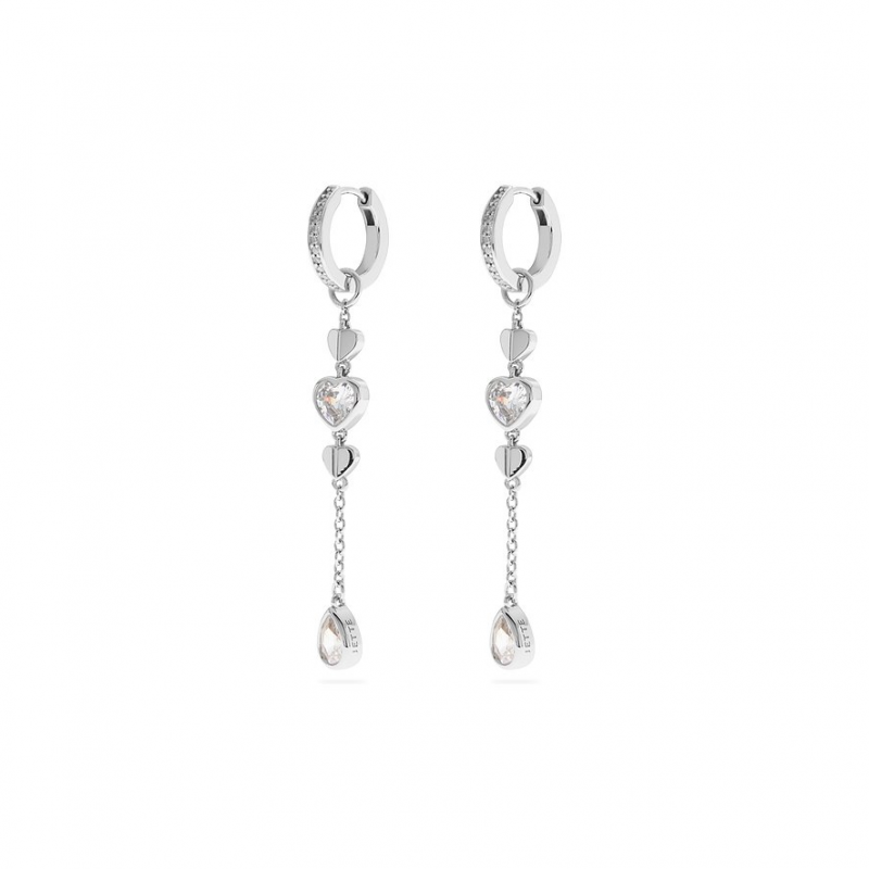 JETTE Creolen DIAMOND 89217890 925er Silber, recycelt