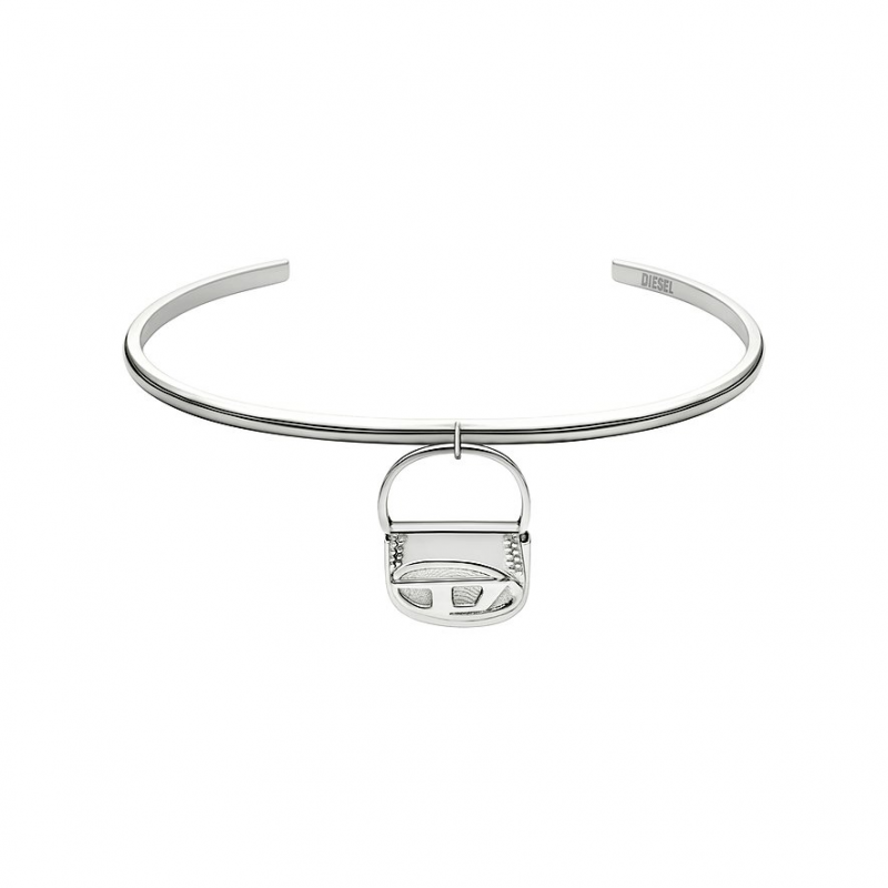 Diesel Armreif Oval D Logo DX1621040 Edelstahl – Bild 1 von 2