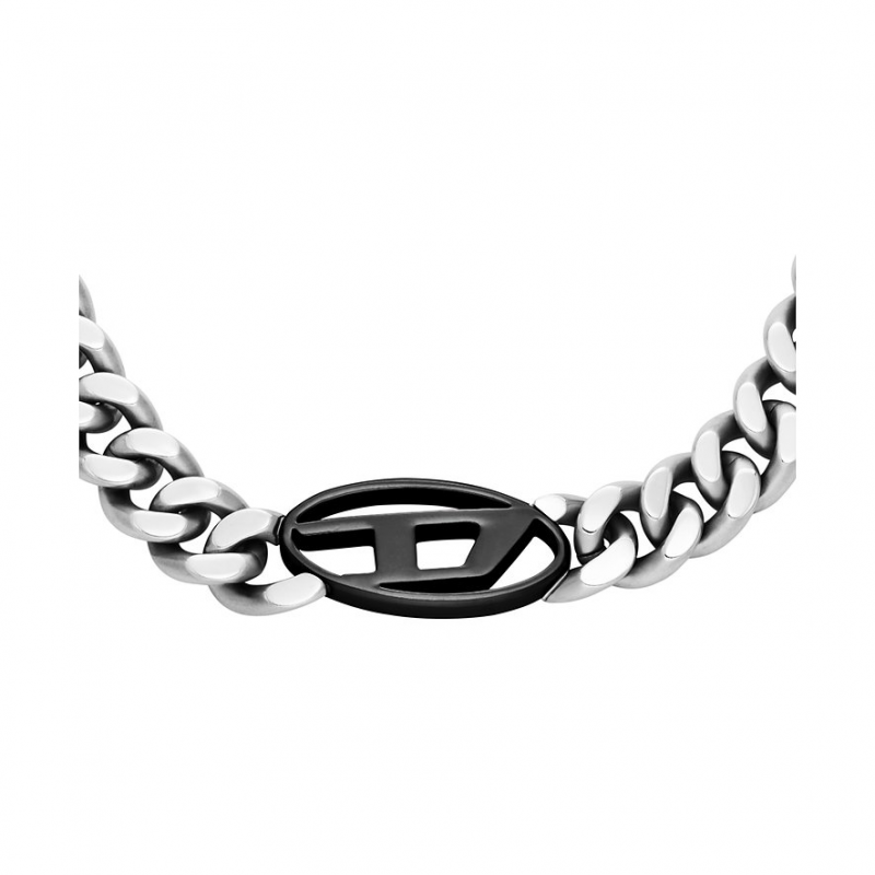 Diesel Kette Oval D Logo DX1635931 Edelstahl – Bild 1 von 2