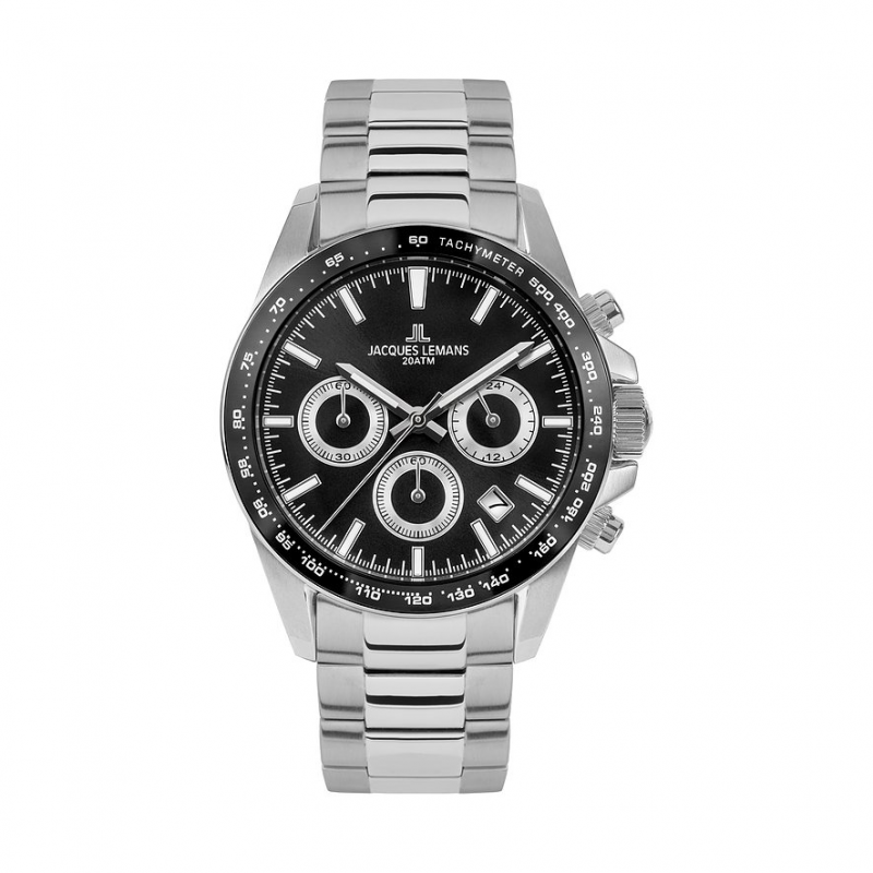Jacques Lemans Chronograph Liverpool 1-1877E Edelstahl – Bild 1 von 3