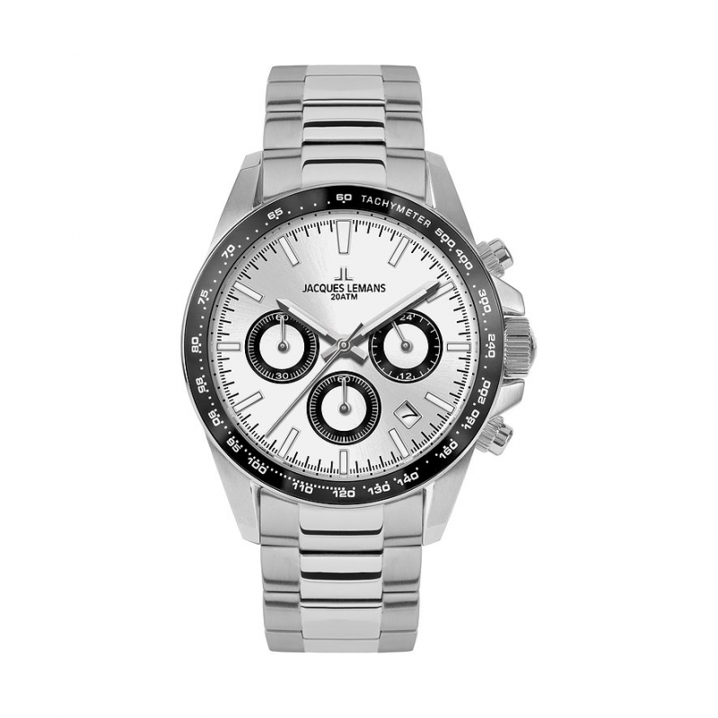 Jacques Lemans Chronograph Liverpool 1-1877F Edelstahl – Bild 1 von 3