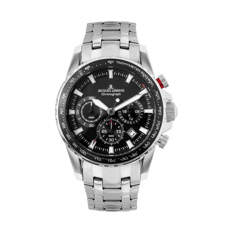 Jacques Lemans Chronograph Liverpool 1-2099D Edelstahl – Bild 1 von 3