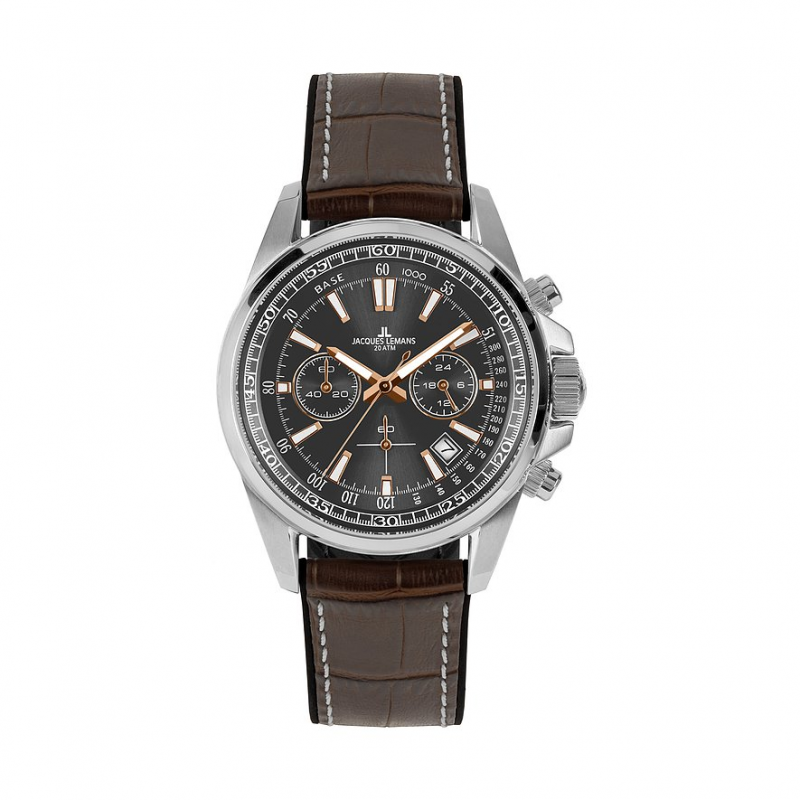 Jacques Lemans Chronograph Liverpool 1-2117W Edelstahl – Bild 1 von 3