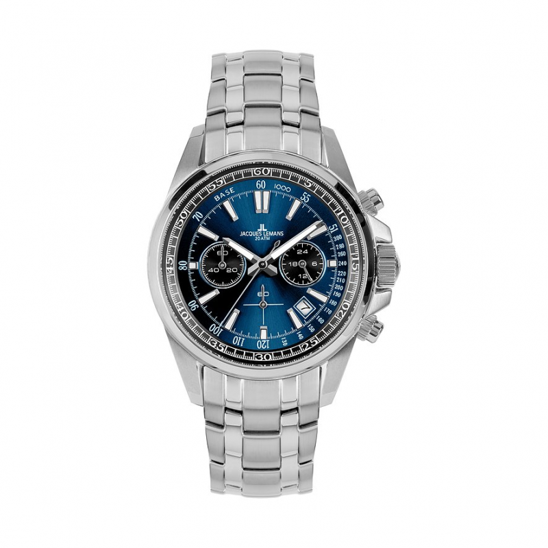 Jacques Lemans Chronograph Liverpool 1-2117ZC Edelstahl – Bild 1 von 3