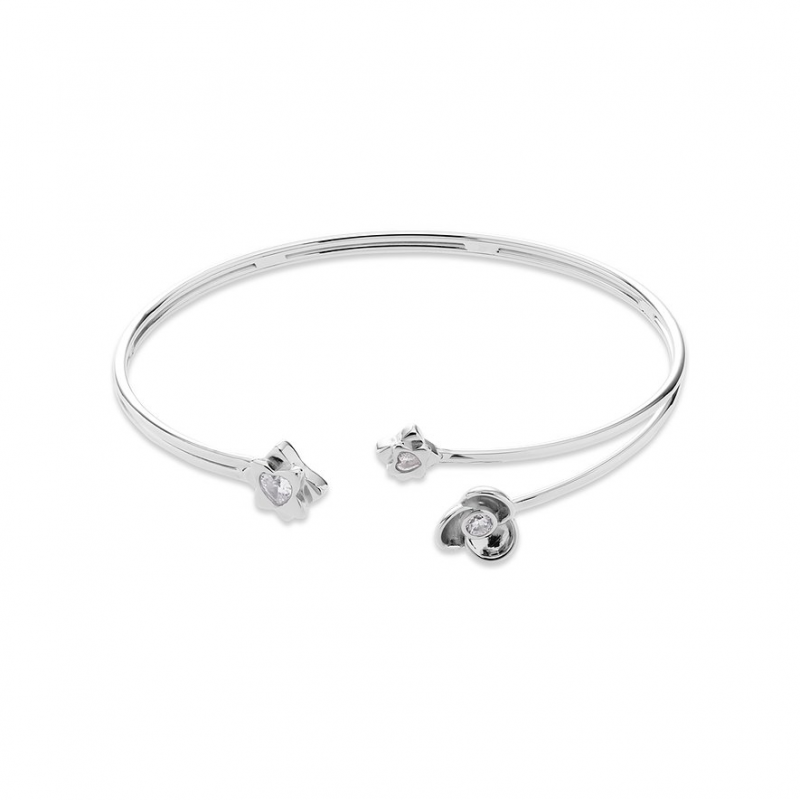 JETTE Armreif FLOWERS 89221752 925er Silber, recycelt