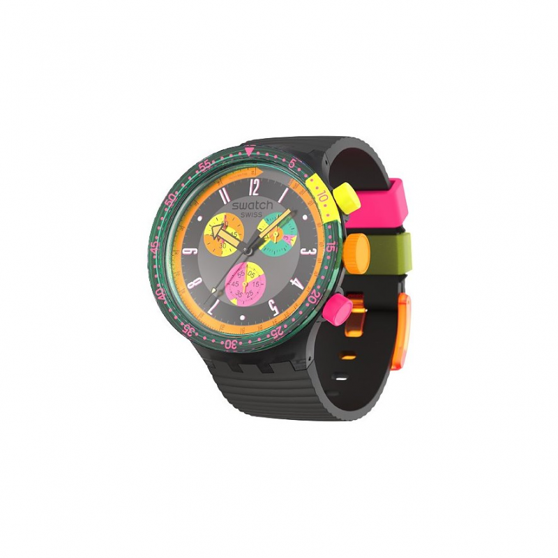Swatch Unisexuhr 2509 SWATCH NEON SB02B104 Kunststoff