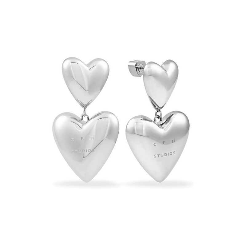 Copenhagen Studios Ohrhänger Puffy Hearts CPJ-0002-E-40 Edelstahl – Bild 1 von 2