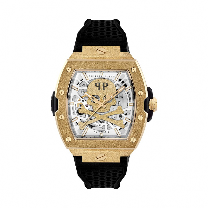 Philipp Plein Herrenuhr The Skeleton Frosted PWJFA1025 Edelstahl – Bild 1 von 3