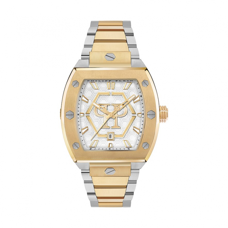 Philipp Plein Herrenuhr Hexagon Phantom PWPUA0925 Edelstahl – Bild 1 von 3