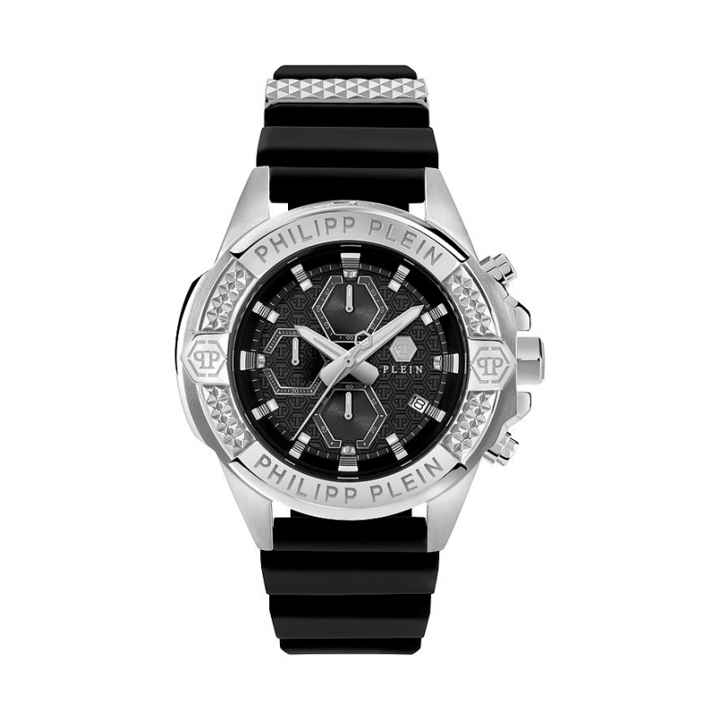 Philipp Plein Herrenuhr The Skull Chrono PWWFA0125 Edelstahl – Bild 1 von 3