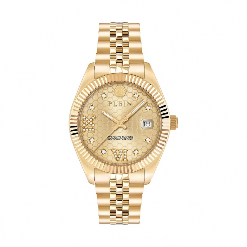 Philipp Plein Damenuhr Date Superlative PWYFA0425 Edelstahl – Bild 1 von 3