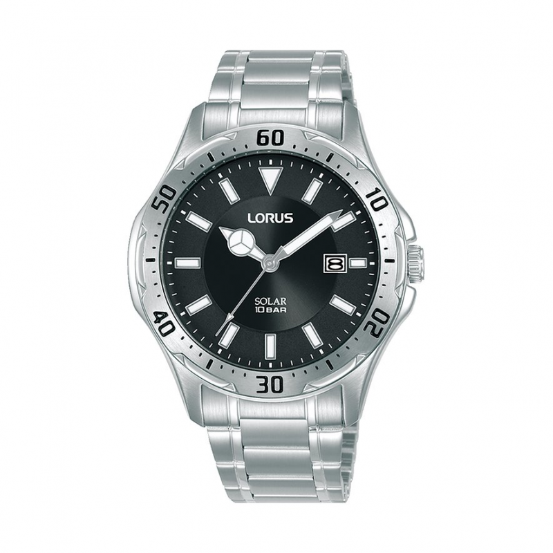 Lorus Herrenuhr Sports Solar RX395AX9 Edelstahl