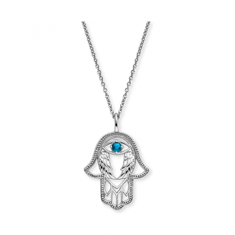 Engelsrufer Kette ERN-HAND-EYE-ZIBL 925er Silber, Farbstein